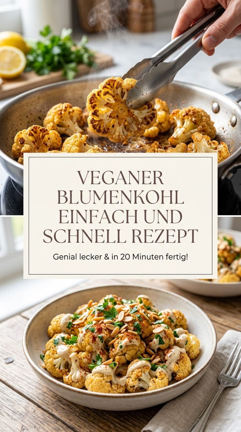 Veganer Blumenkohl Rezept – knuspriger veganer Blumenkohl mit Paprika-Kichererbsen-Kruste