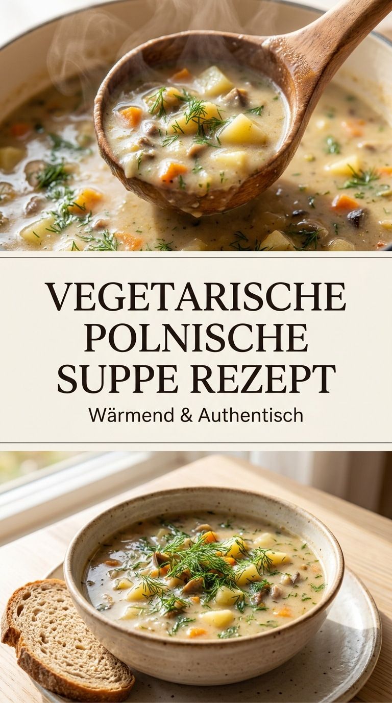 Polnische Gurkensuppe mit Kartoffeln und Dill