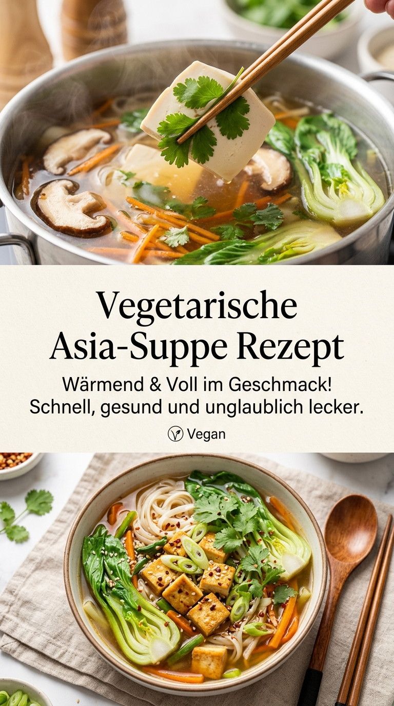 Asia-Suppe mit Kokosmilch, Pilzen und Pak Choi