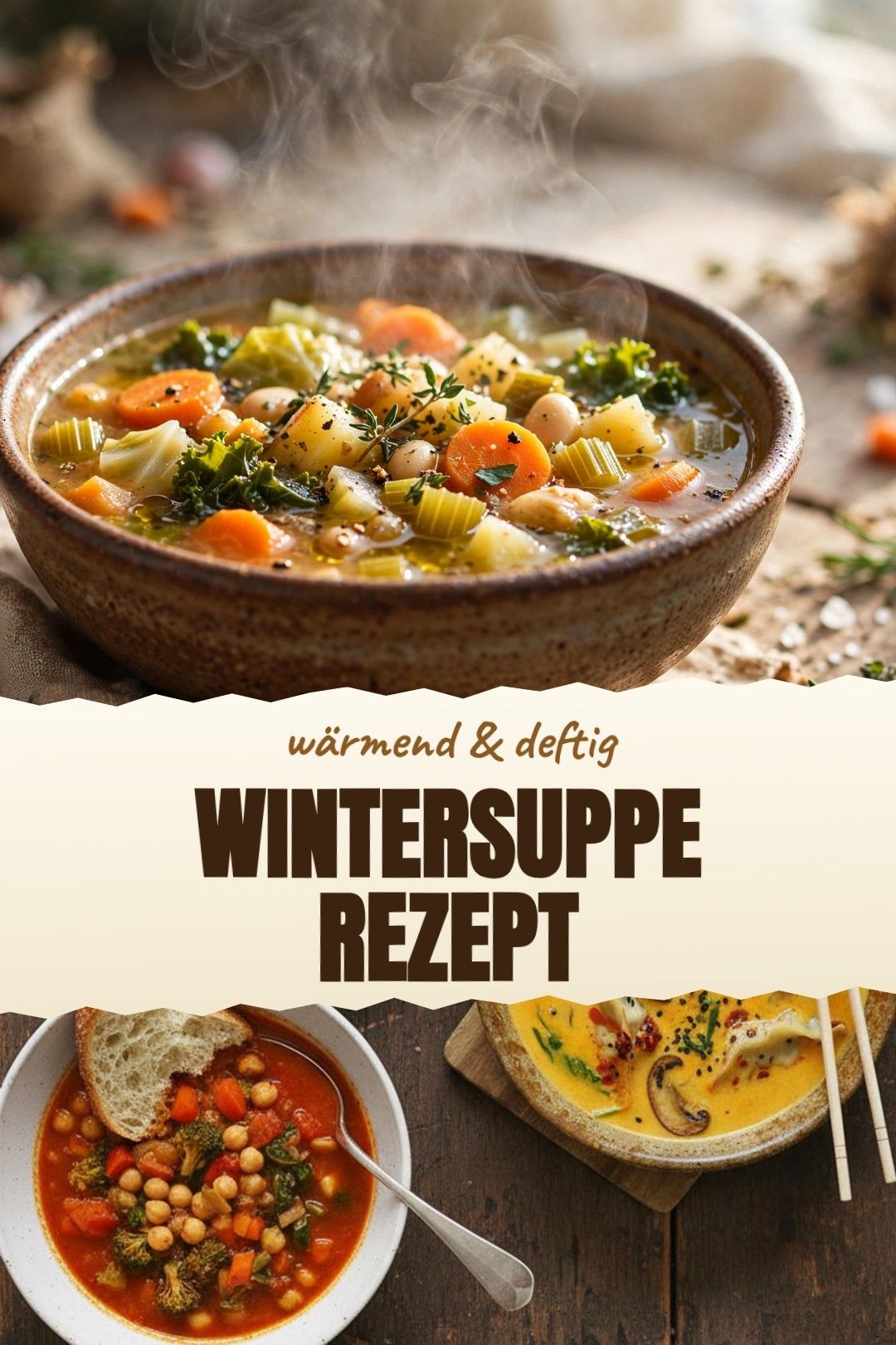 Wintersuppe Rezept – eine sättigende Linsen-Wintersuppe mit Pastinake, Karotte und Wirsing