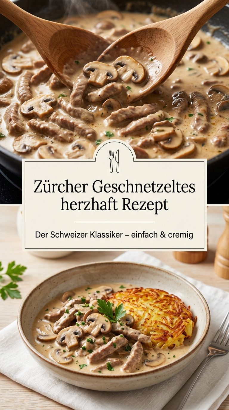 Zürcher Geschnetzeltes Rezept – klassisches Kalbsgeschnetzeltes in Rahmsauce