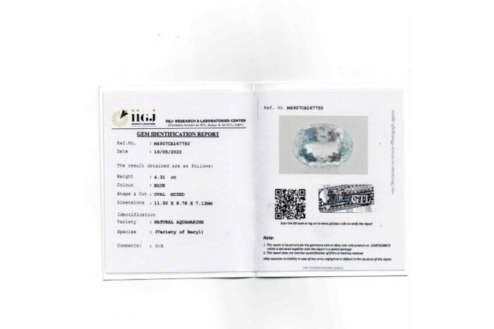 aq14 Aquamarine 4.31 Carat (4.74 Ratti) - Image 2