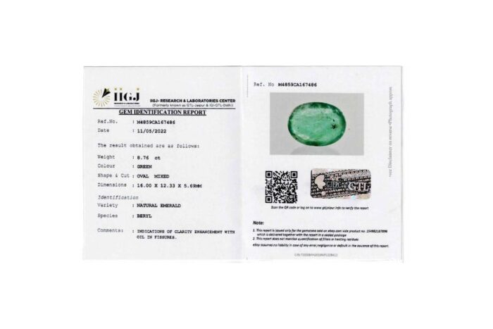 EMR195-5.jpg Emerald 8.76Carat (9.63 Ratti) - Image 2