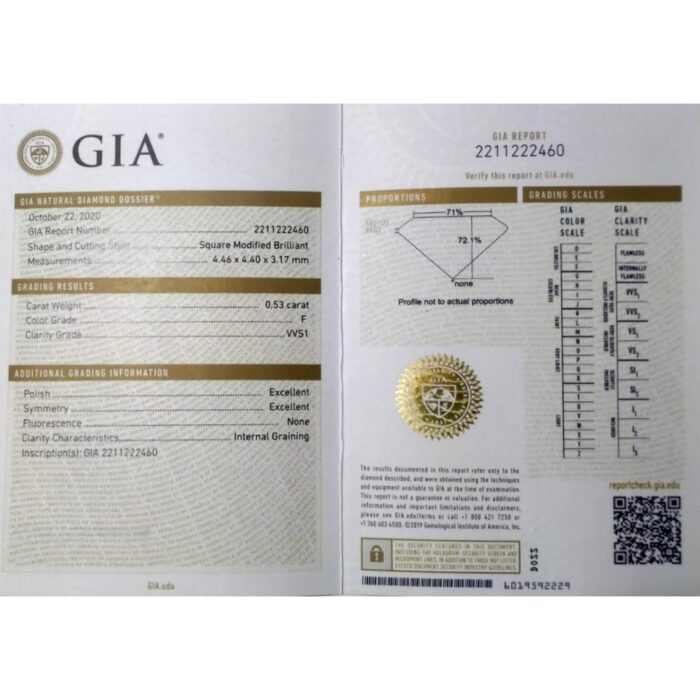 Natural Loose Diamond (Heera) 0.53 Carat (0.58 Ratti) F VVS1 - Image 2