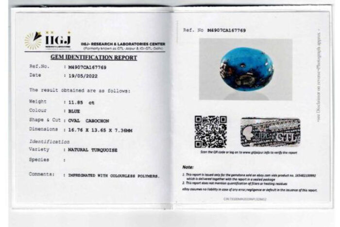 TR99-scaled-1.jpg Turquoise 11.87 Carat (Firoza 13.05 Ratti) - Image 2