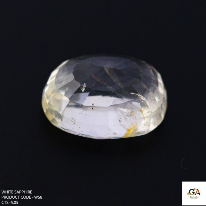Natural Ceylon White Sapphire (Safed Pukhraj) 5.05 Carat (5.55 Ratti) - Image 3
