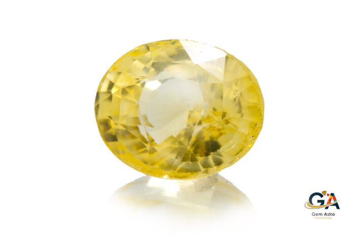 YS216-3R-1.jpg Yellow Sapphire 5.54 Carat (6.07 Ratti) - Image 3