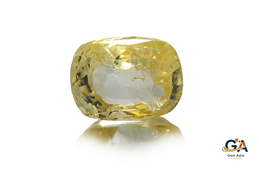 YS341-A.jpg Yellow Sapphire 6.41 Carat (7.09 Ratti) - Image 1