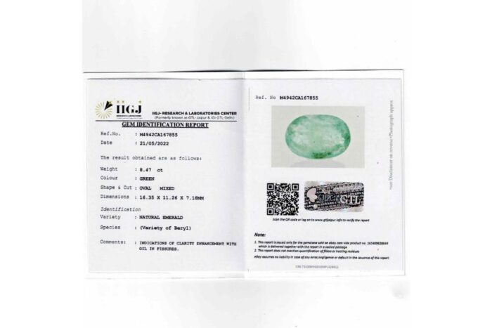 Emerald 8.47Carat (9.31 Ratti) - Image 2