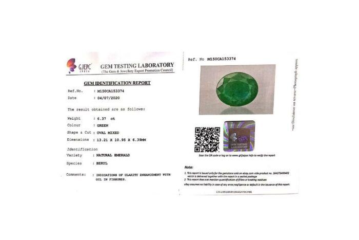 Emerald 6.31 Carat (7.08 Ratti) - Image 2