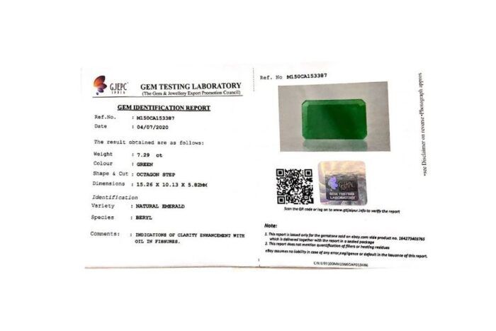 emr90-4.jpg Emerald 7.29 Carat (8.10 Ratti) - Image 2