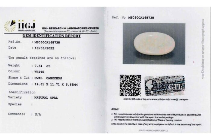 Opal 7.54 Carat (8.29 Ratti) - Image 2