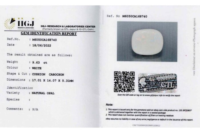 Opal 9.63 Carat (10.59 Ratti) - Image 2