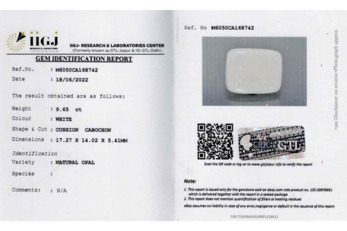 Opal 9.65 Carat (10.61 Ratti) - Image 2