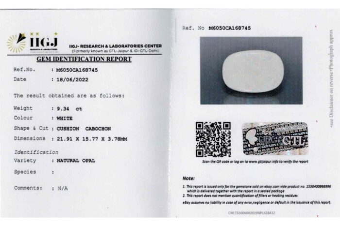 Opal 9.34 Carat (10.27 Ratti) - Image 2