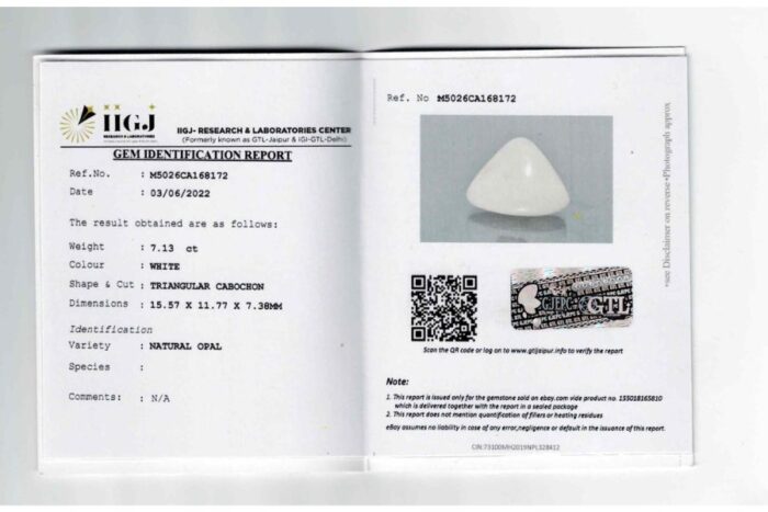 op84.jpg Opal 7.13 Carat (7.84 Ratti) - Image 2