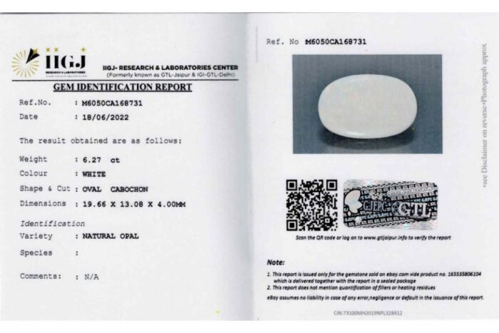 Opal 6.27Carat (6.89Ratti) - Image 2