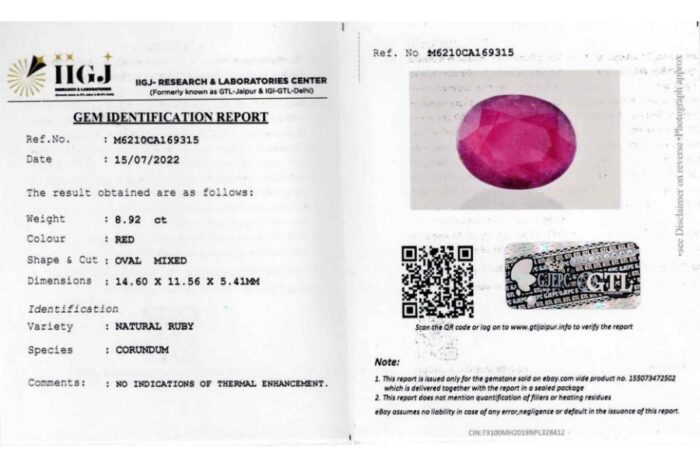 rb204.jpg Ruby 8.92Carat (9.81Ratti) - Image 2