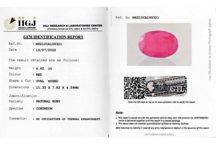 rb211.jpg Ruby 4.62Carat (5.08Ratti) - Image 2