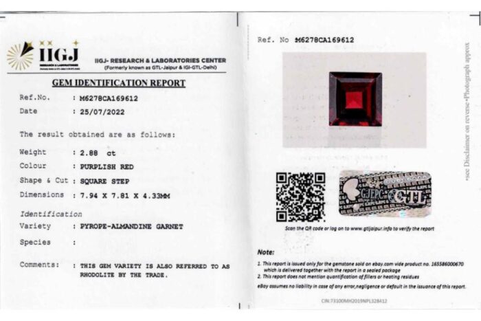 rg9.jpg Rhodolite Garnet 2.88 Carat (3.16Ratti) - Image 2