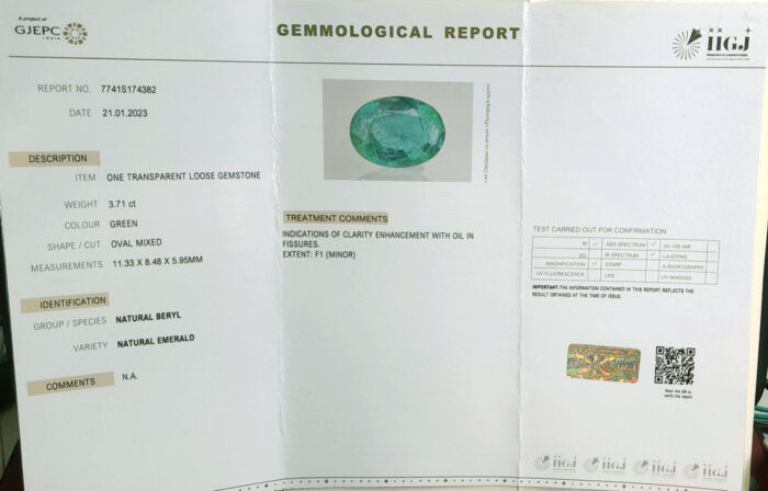 Emerald 3.71 Carat (4.08 Ratti) Panna - Image 2