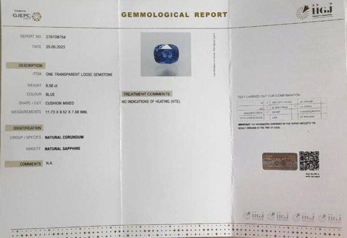 Blue Sapphire 8.58 Carat (9.44 Ratti) - Image 2