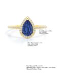 Vintage Blue Sapphire Engagement Ring - Image 3