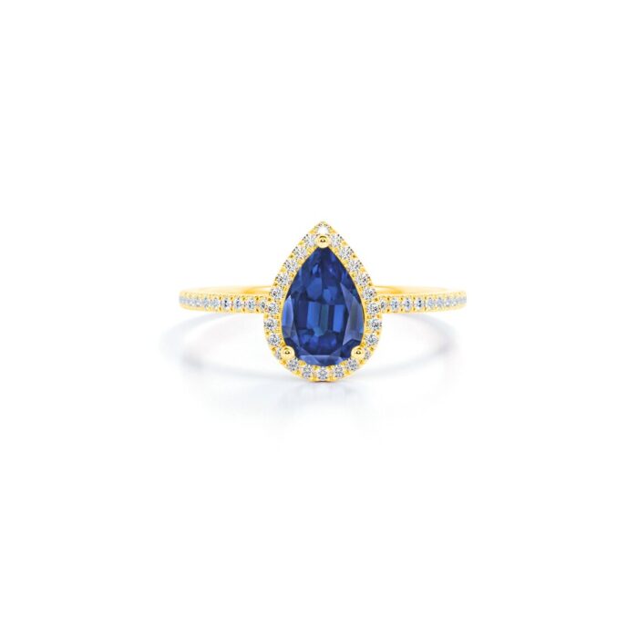 Vintage Blue Sapphire Engagement Ring - Image 4