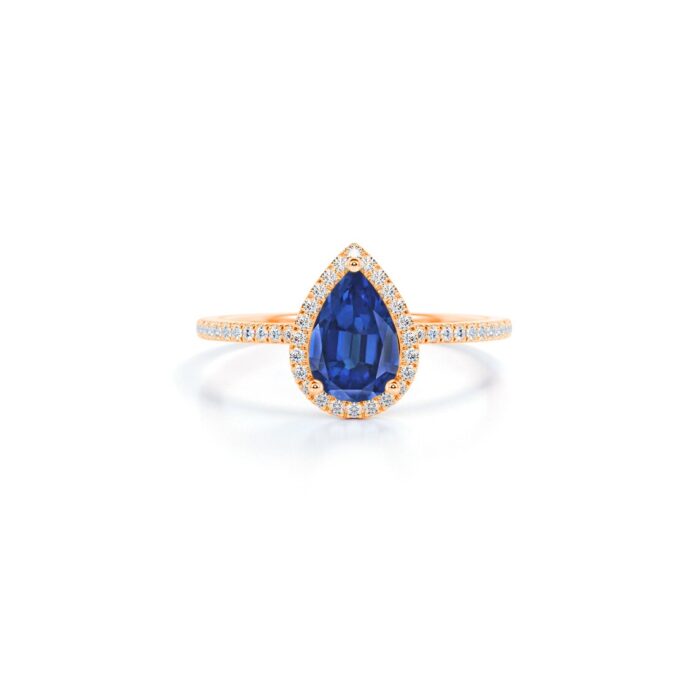 Vintage Blue Sapphire Engagement Ring - Image 5