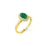 1 Ct Emerald & Diamond Cluster Ring - Image 6