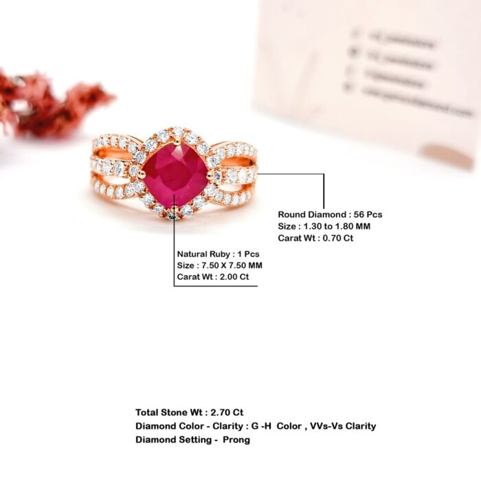 Ruby Engagement Ring - Image 4