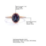 Tourmaline Diamond Ring in 14K Solid Gold - Image 3