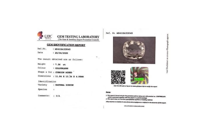 Real Zircon 7.36 Carat (8.18 Ratti) - Image 2
