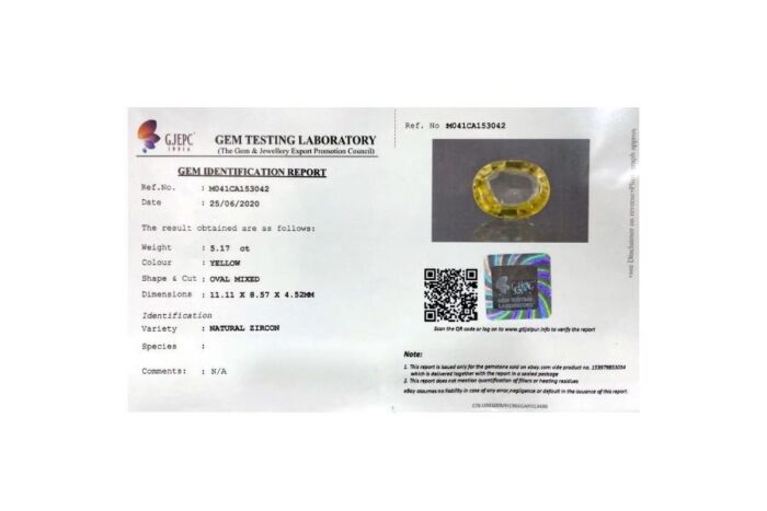 rz22-2.jpg Real Zircon 5.17 Carat (5.74 Ratti) - Image 2