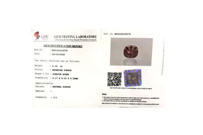 rz24-2.jpg Real Zircon 4.16 Carat (4.62 Ratti) - Image 2