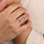 Natural Emerald Ring With Diamond - Image 4