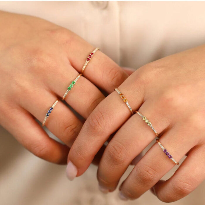 Natural Emerald Ring With Diamond - Image 7