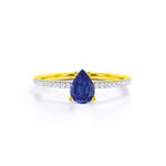 Natural Blue Sapphire Engagement Ring - Image 3