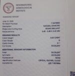 IGI Certified Natural Diamond 0.63 Carat G SI1 - Image 2
