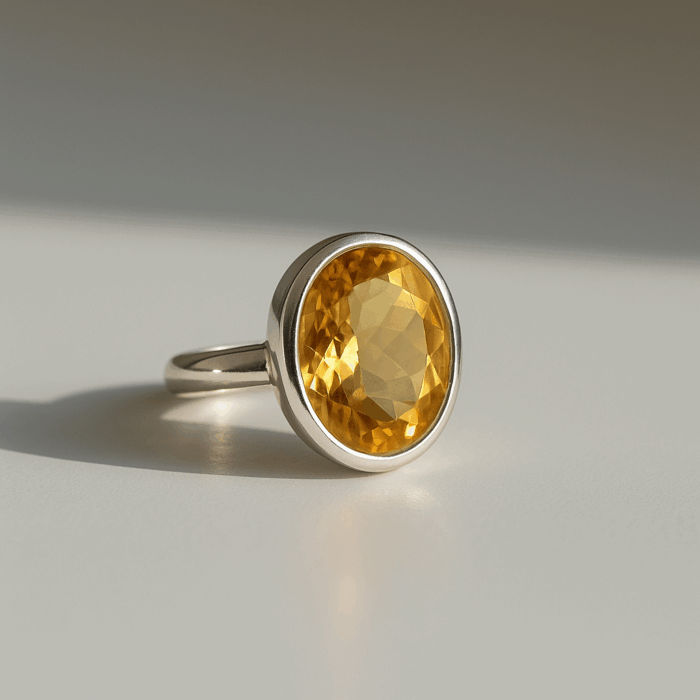 Citrine Sterling Silver Ring - Image 1