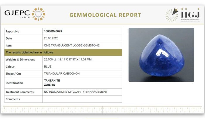 Tanzanite 28.65 Carat (31.52 Ratti) - Image 2