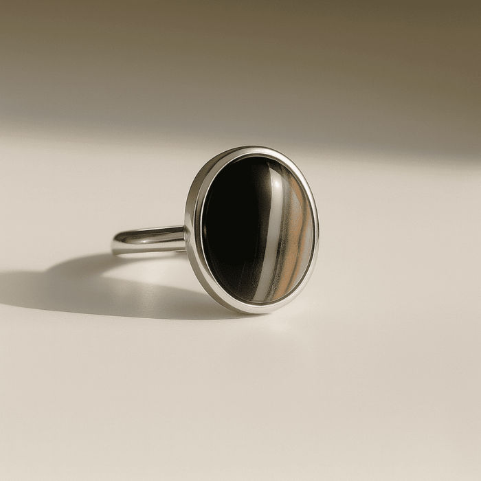 Agate (Sulemani Hakik) 1 Agate (Sulemani Hakik) Sterling Silver Ring - Image 1