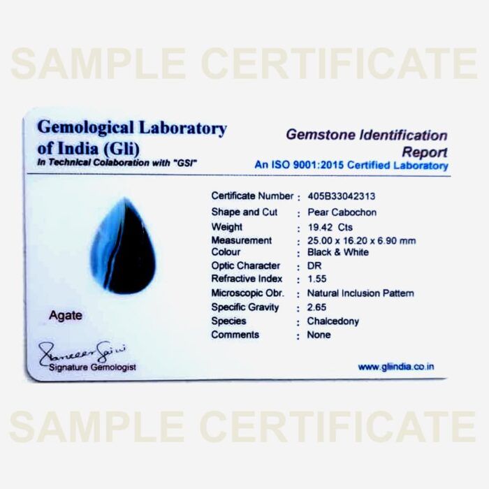 Agate 10.25 Carat (Sulemani Hakik 11.28 Ratti) - Image 2