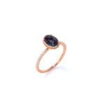 Tourmaline Diamond Ring in 14K Solid Gold - Image 5