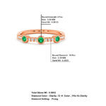 Emerald and Diamond Ring, Round emerald engagement ring - Image 6