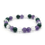 Multifluorite Bracelet - Amethyst Green Jade With Clear Quartz (Sphatik) Bracelet