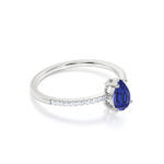 Natural Blue Sapphire Engagement Ring - Image 5