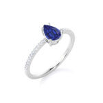 Natural Blue Sapphire Engagement Ring - Image 4