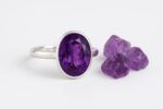Amethyst Oval Sterling Silver Ring - Image 2