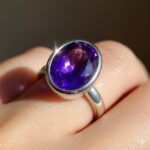 Amethyst Oval Sterling Silver Ring - Image 3